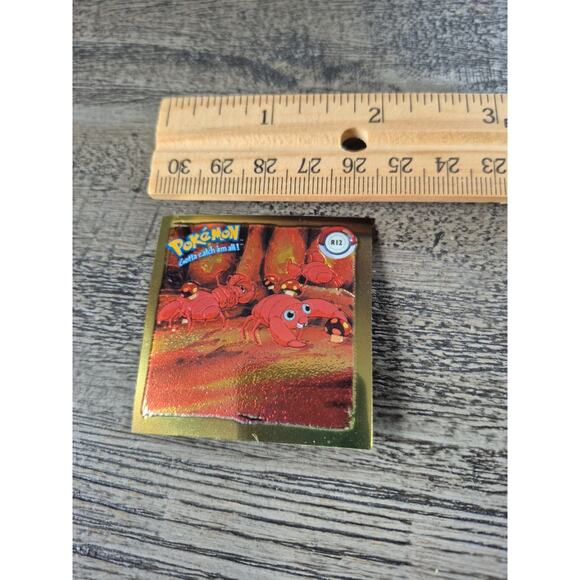 Vintage 1999 Paras Pokemon Artbox Gold Sticker Paras #R12 Series 1 - Picture 8 of 9